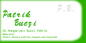 patrik buczi business card